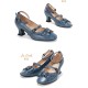 Iris Corolla Frame Square Heel Shoes(Reservation/8 Colours/Full Payment Without Shipping)